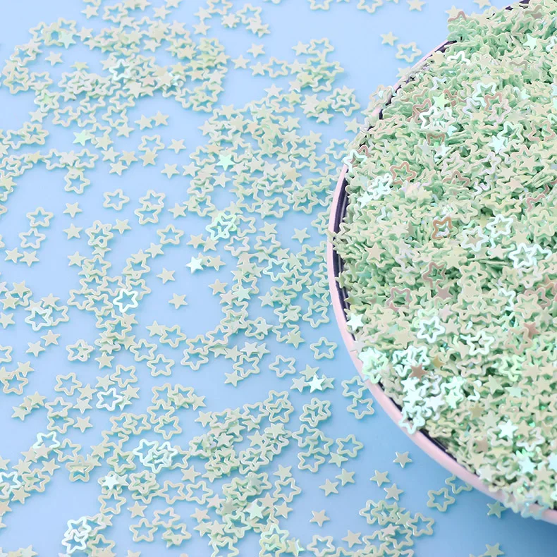 4mm 20g Stars Flower Glittering Sequins Paillettes Sprinkles For Slime Additives DIY Slime Accessories Filler Wedding Nail Art