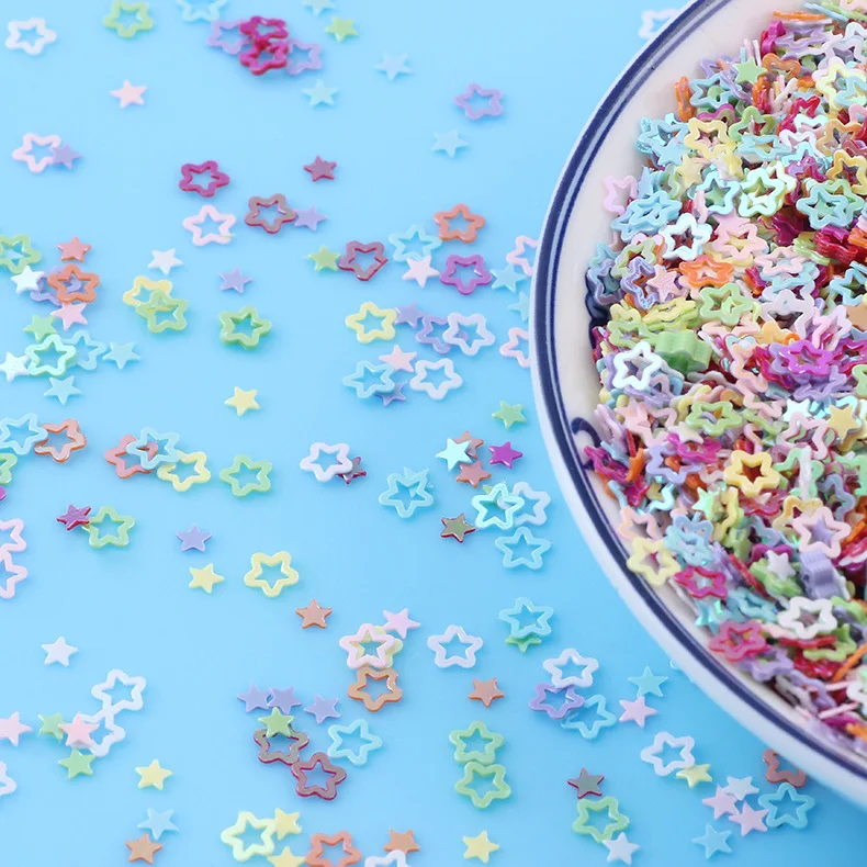 4mm 20g Stars Flower Glittering Sequins Paillettes Sprinkles For Slime Additives DIY Slime Accessories Filler Wedding Nail Art