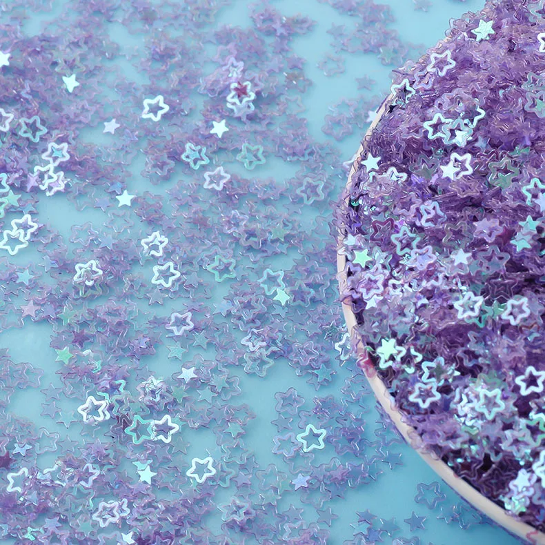 4mm 20g Stars Flower Glittering Sequins Paillettes Sprinkles For Slime Additives DIY Slime Accessories Filler Wedding Nail Art