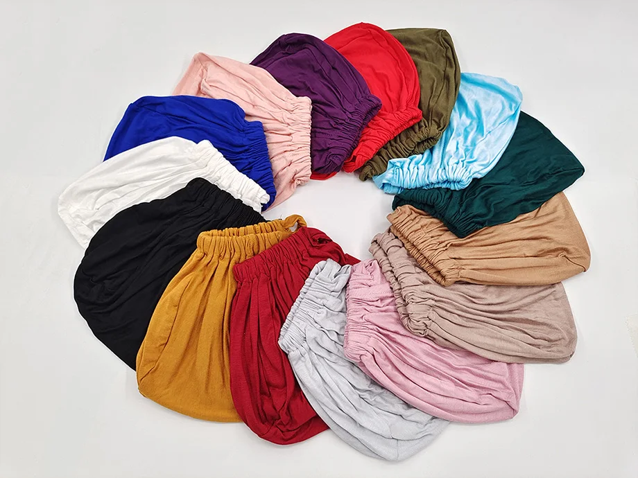 New Soft Modal Muslim Turban Hat Inner Hijab Caps Islamic Underscarf Bonnet India Hats Female Headwrap Turbante Mujer