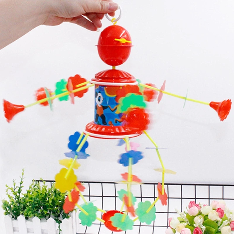 Hanging Mobile Rattle Bell Baby Toy for Crib Stroller with Sounding Bell Cartoon Clockwork Wind Chime for Baby 3/6/9m+ A2UB