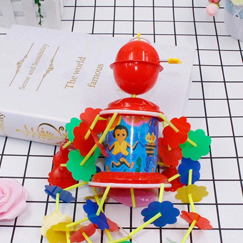 Hanging Mobile Rattle Bell Baby Toy for Crib Stroller with Sounding Bell Cartoon Clockwork Wind Chime for Baby 3/6/9m+ A2UB