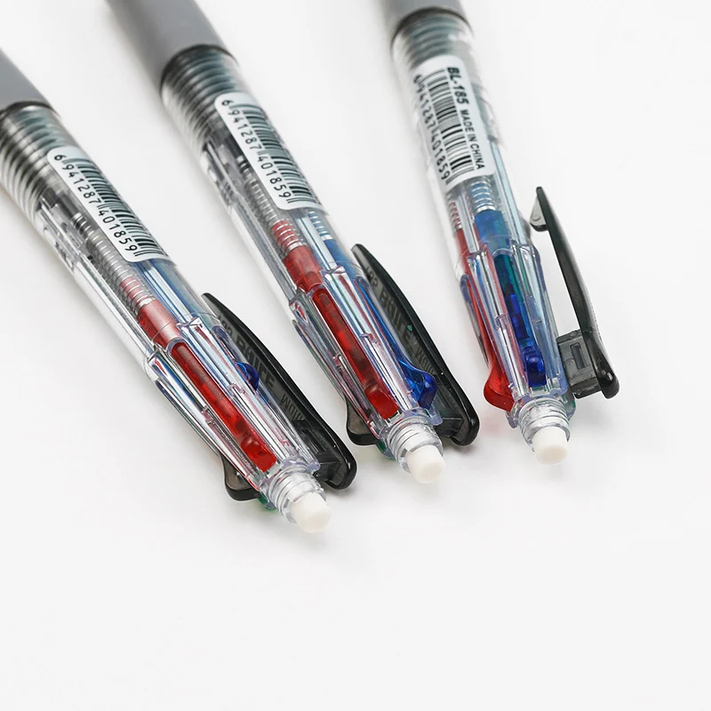 5 In 1 Multicolor Ballpoint Pens Creative 4 Color Ball Pen Refill and Pencil Lead Multifunction Pen Office School Writing Supply