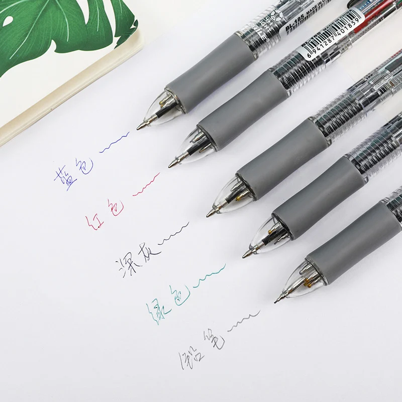 5 In 1 Multicolor Ballpoint Pens Creative 4 Color Ball Pen Refill and Pencil Lead Multifunction Pen Office School Writing Supply
