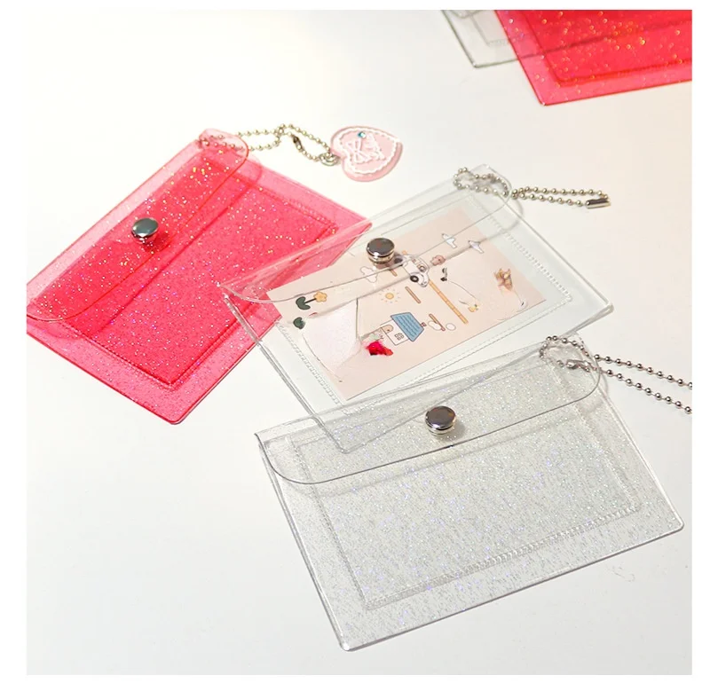 Women Transparent Coin Purse Girls Change Money Pouch Credit Card Holder Wallet PU Female Purses Clutch Bag for Kids Gifts