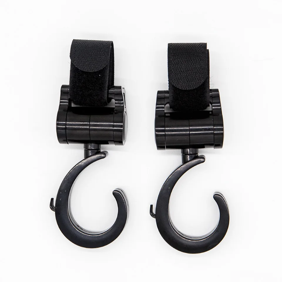 2Pcs Hooks For Baby Stroller Multi Purpose Baby Stroller Accessories Rotate 360 Degree Hook Pram Organizer Bag Hanger New