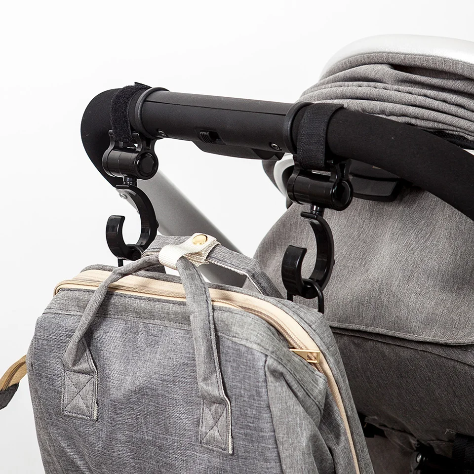2Pcs Hooks For Baby Stroller Multi Purpose Baby Stroller Accessories Rotate 360 Degree Hook Pram Organizer Bag Hanger New