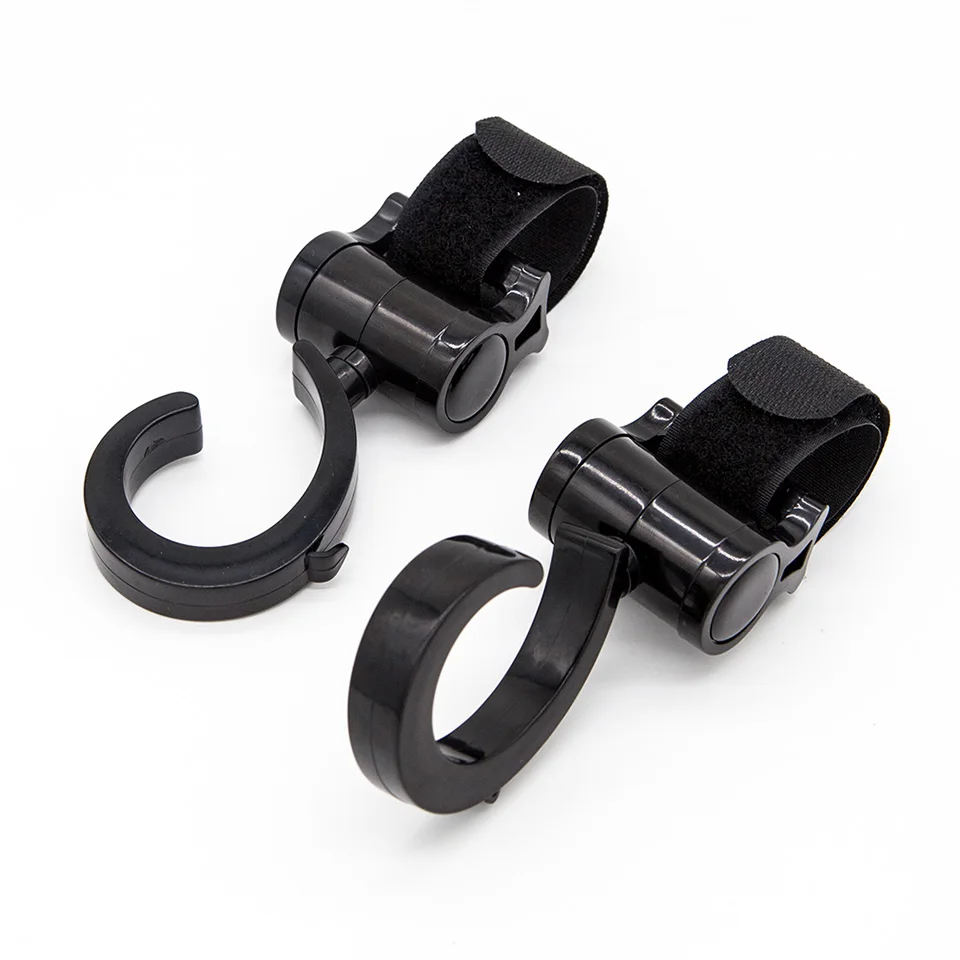 2Pcs Hooks For Baby Stroller Multi Purpose Baby Stroller Accessories Rotate 360 Degree Hook Pram Organizer Bag Hanger New