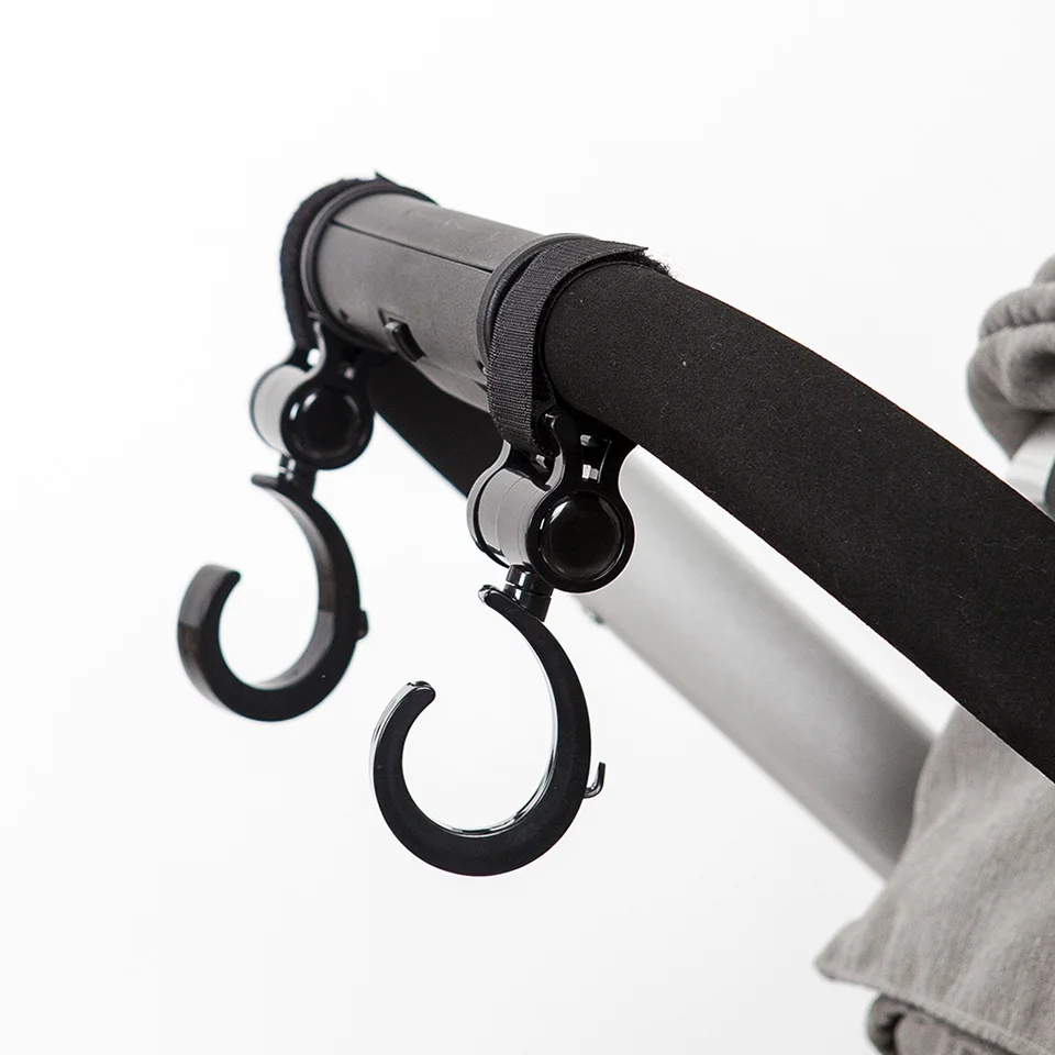 2Pcs Hooks For Baby Stroller Multi Purpose Baby Stroller Accessories Rotate 360 Degree Hook Pram Organizer Bag Hanger New