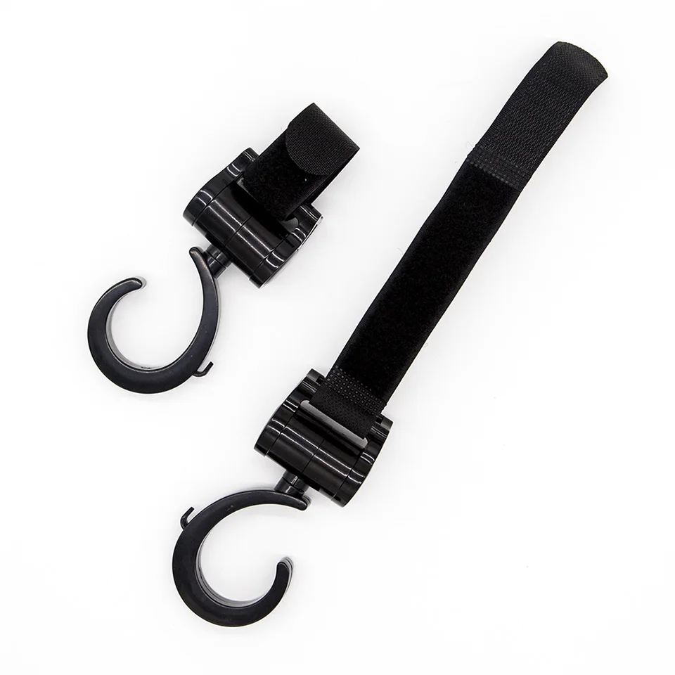 2Pcs Hooks For Baby Stroller Multi Purpose Baby Stroller Accessories Rotate 360 Degree Hook Pram Organizer Bag Hanger New