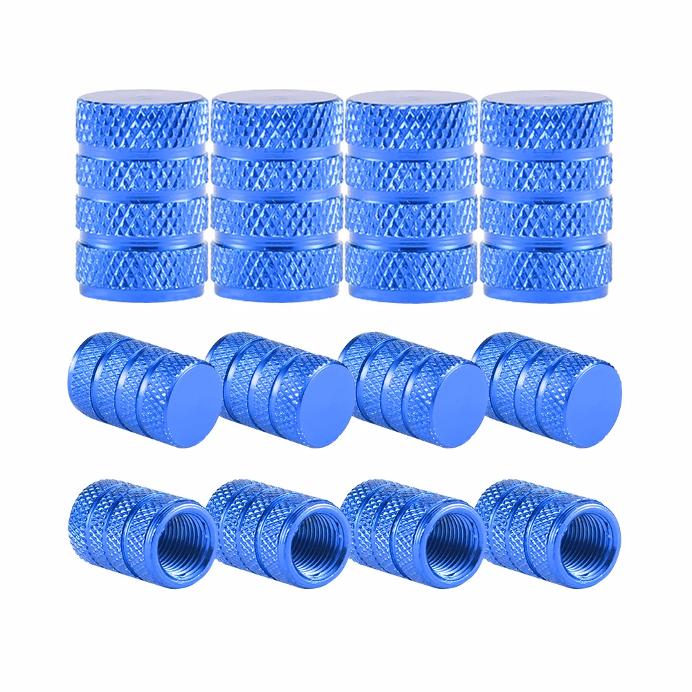 AQTQAQ Aluminum Alloy Car Wheel Tire Valve Caps Tyre Rim Stem Covers Airdust Waterproof for Automobiles Motorcycles Trucks Bikes