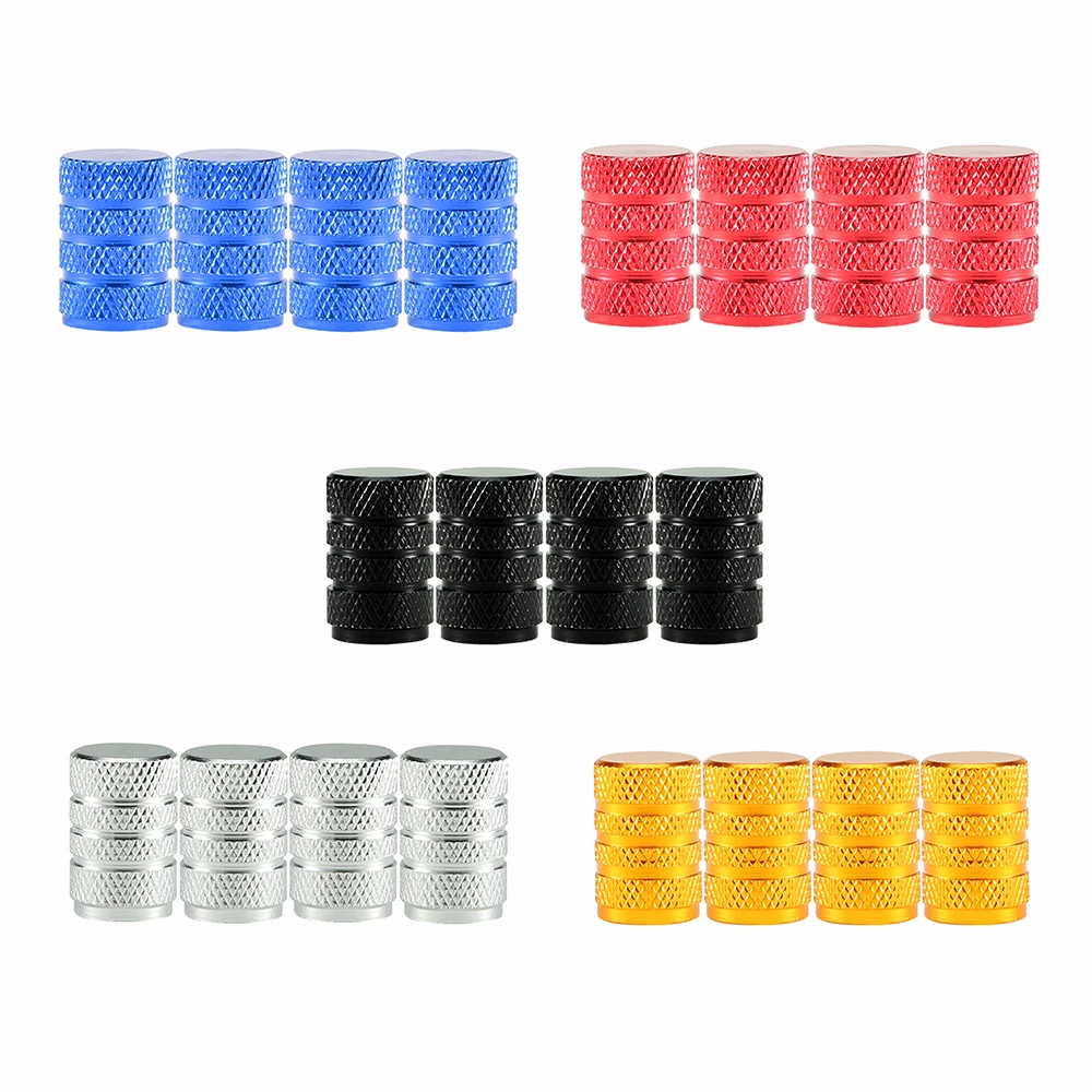 AQTQAQ Aluminum Alloy Car Wheel Tire Valve Caps Tyre Rim Stem Covers Airdust Waterproof for Automobiles Motorcycles Trucks Bikes