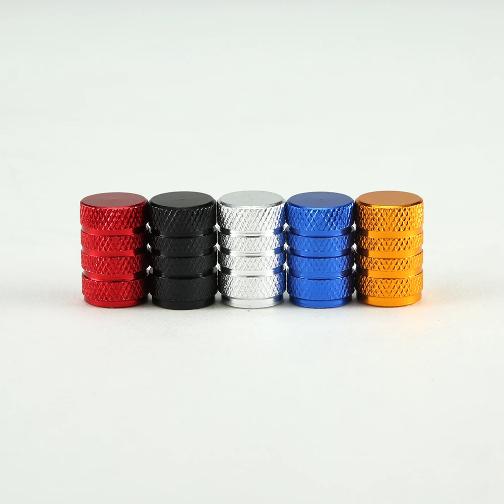 AQTQAQ Aluminum Alloy Car Wheel Tire Valve Caps Tyre Rim Stem Covers Airdust Waterproof for Automobiles Motorcycles Trucks Bikes