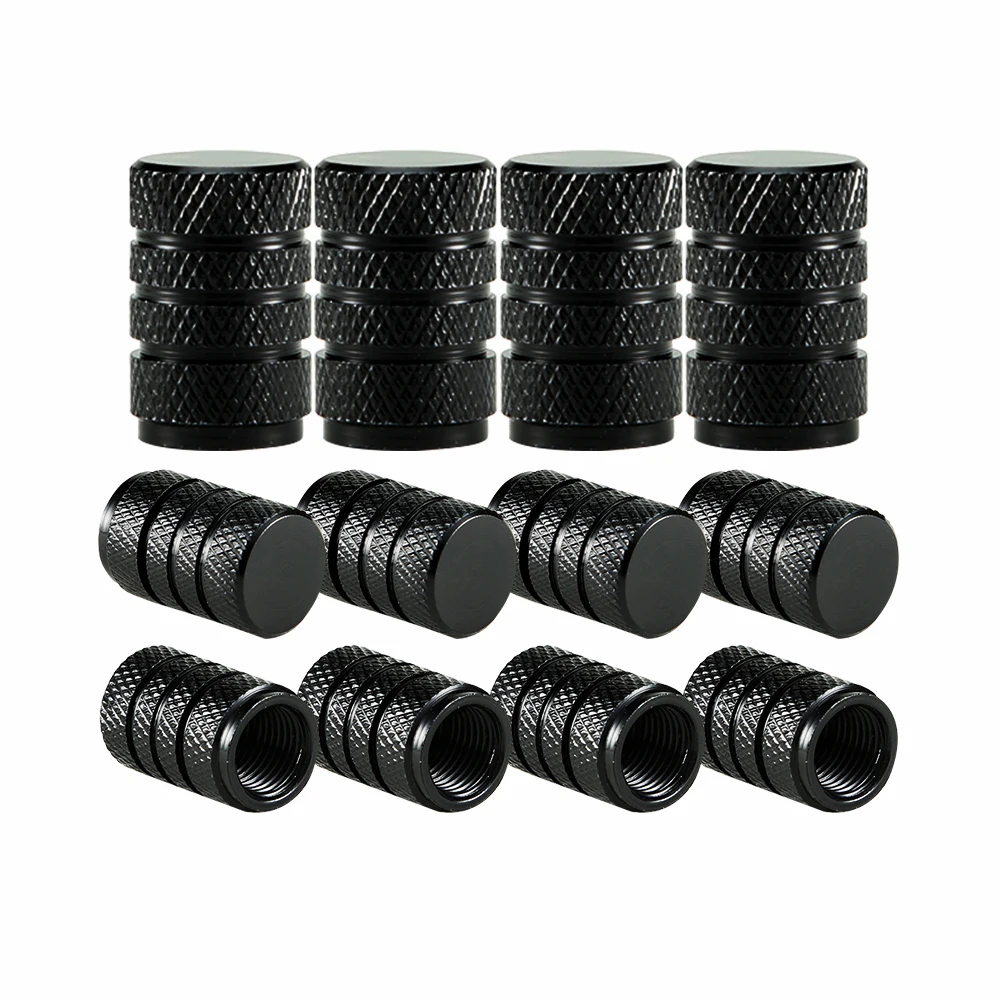 AQTQAQ Aluminum Alloy Car Wheel Tire Valve Caps Tyre Rim Stem Covers Airdust Waterproof for Automobiles Motorcycles Trucks Bikes