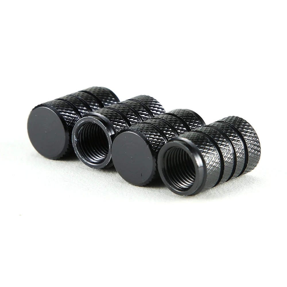 AQTQAQ Aluminum Alloy Car Wheel Tire Valve Caps Tyre Rim Stem Covers Airdust Waterproof for Automobiles Motorcycles Trucks Bikes