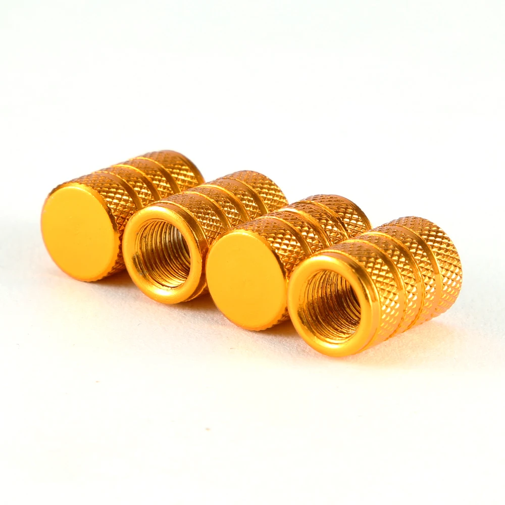 AQTQAQ Aluminum Alloy Car Wheel Tire Valve Caps Tyre Rim Stem Covers Airdust Waterproof for Automobiles Motorcycles Trucks Bikes