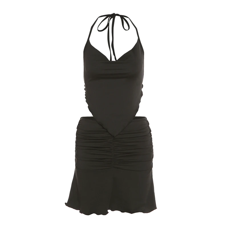 Summer Casual Pleated Skirt Sets Women Sleeveless Camisole And High Waist Short Skirts Suit 90s Y2k Trendy Beach Two-Piece Set