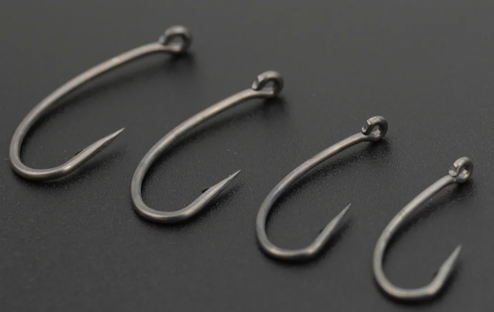 Hirisi 50pcs Coating High Carbon Stainless Steel Barbed Carp Fishing Hooks Pack with Retail Original Box 8003