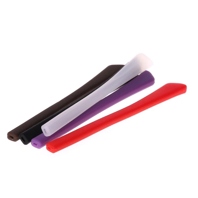 Free shipping Wholesale 1 pair Soft Silicone Anti Slip Eyeglasses Glasses Temple Tips Accessories Square Hole