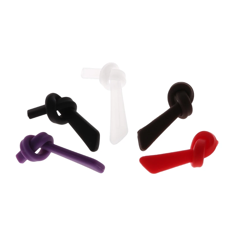 Free shipping Wholesale 1 pair Soft Silicone Anti Slip Eyeglasses Glasses Temple Tips Accessories Square Hole