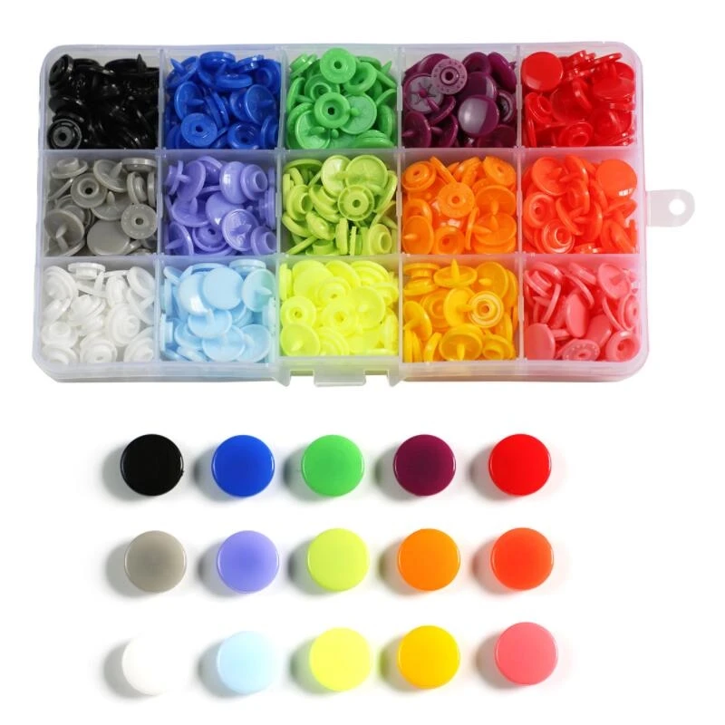 12mm Round Plastic Snap Button Rainbow Color DIY Sewing Poppers Fastener Press Button For Baby Clothing Bibs Sewing Accessories