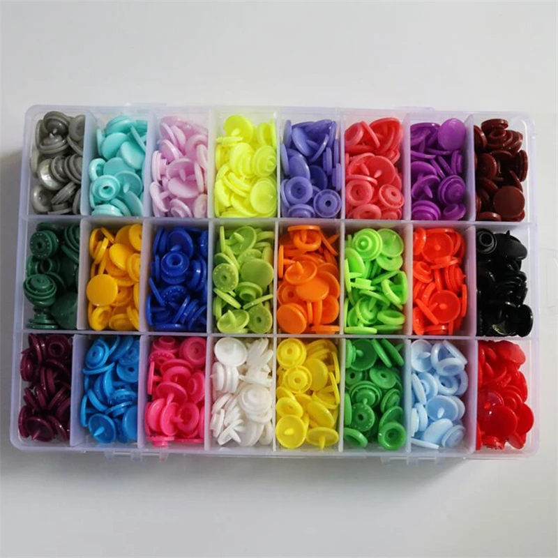 12mm Round Plastic Snap Button Rainbow Color DIY Sewing Poppers Fastener Press Button For Baby Clothing Bibs Sewing Accessories