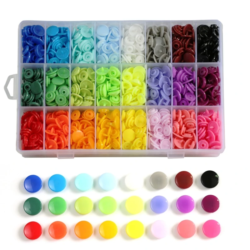 12mm Round Plastic Snap Button Rainbow Color DIY Sewing Poppers Fastener Press Button For Baby Clothing Bibs Sewing Accessories
