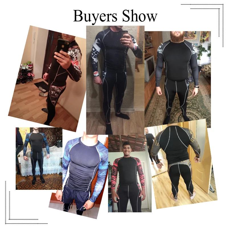 New Men's Thermal Underwear Sets Compression Sport Suit Sweat Quick Drying Thermo Underwear Men Clothing Long Johns Sets