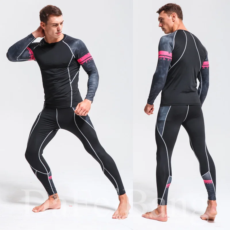 New Men's Thermal Underwear Sets Compression Sport Suit Sweat Quick Drying Thermo Underwear Men Clothing Long Johns Sets