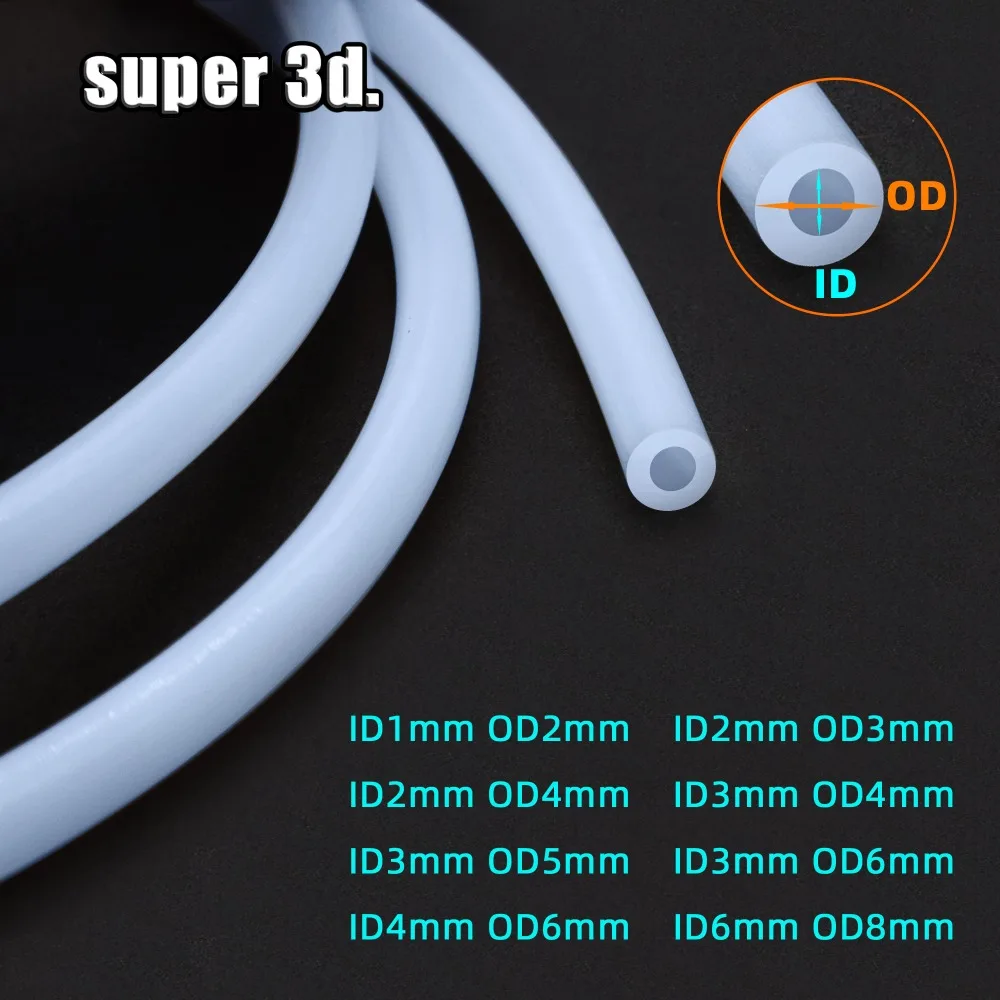 3D Printer Part 1Meter Bowden Extruder PTFE Tube Pipe for J-Head Hotend V5 V6 1.75mm /3mm Filament ID 2mm OD 4mm