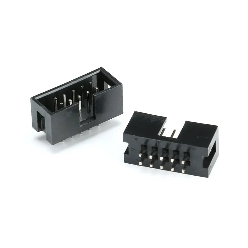10pcs PCB Connector DC3 6/8/10/14/16/20/26/34/40/50P 2.54mm Pitch Male Socket Double Row Straight IDC Box Headers Dip Connector