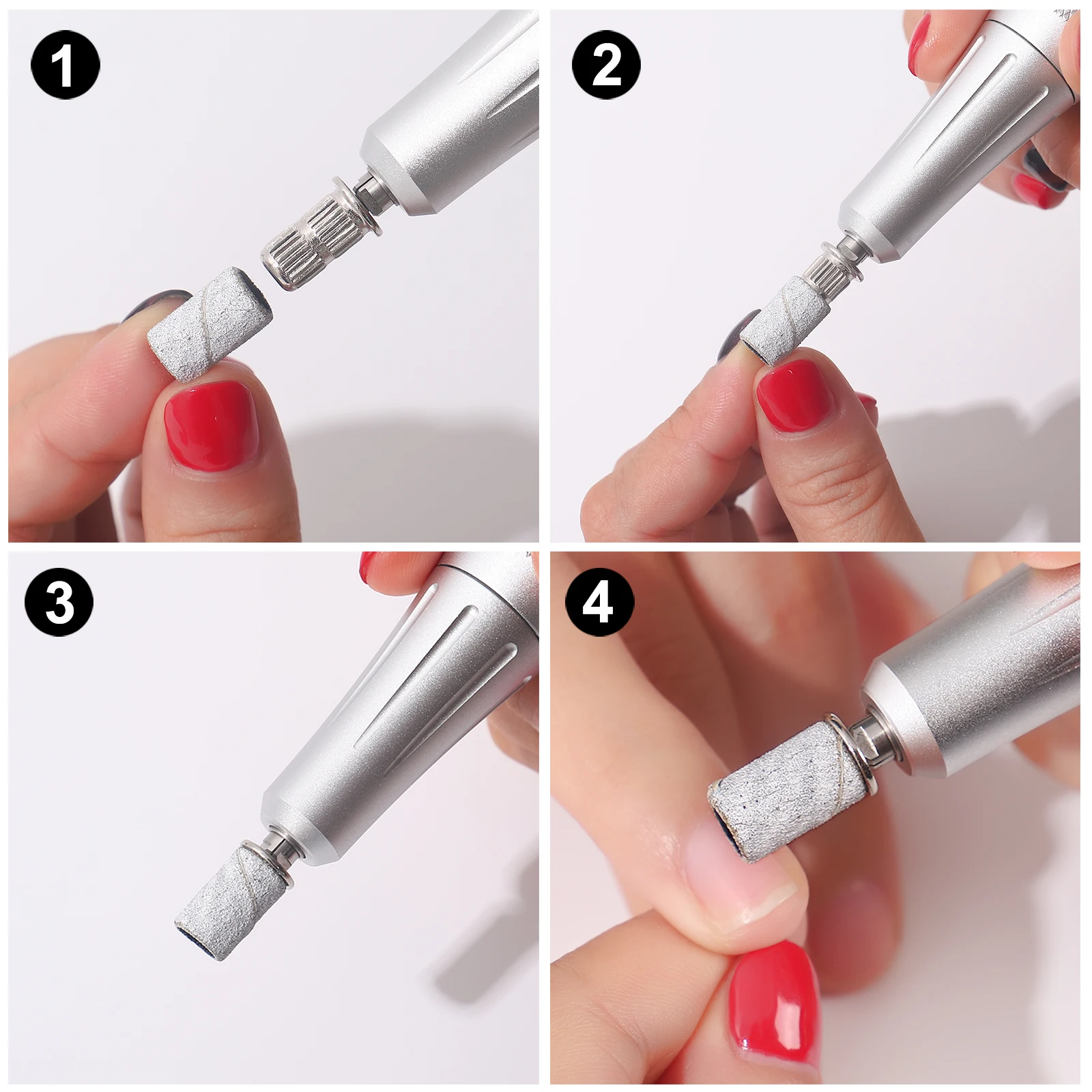 80#150#240# Zebra Sanding Bands Machine Nail Drill Bits Foot Care Polishing Manicure Gel Polish Remover Replacement Tools Cutter