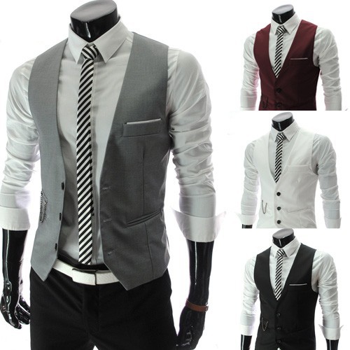 M-7XL 2026 New Dress Vests For Men Slim Fit Mens Suit Vest Male Waistcoat Gilet Homme Casual Sleeveless Formal Business Jacket