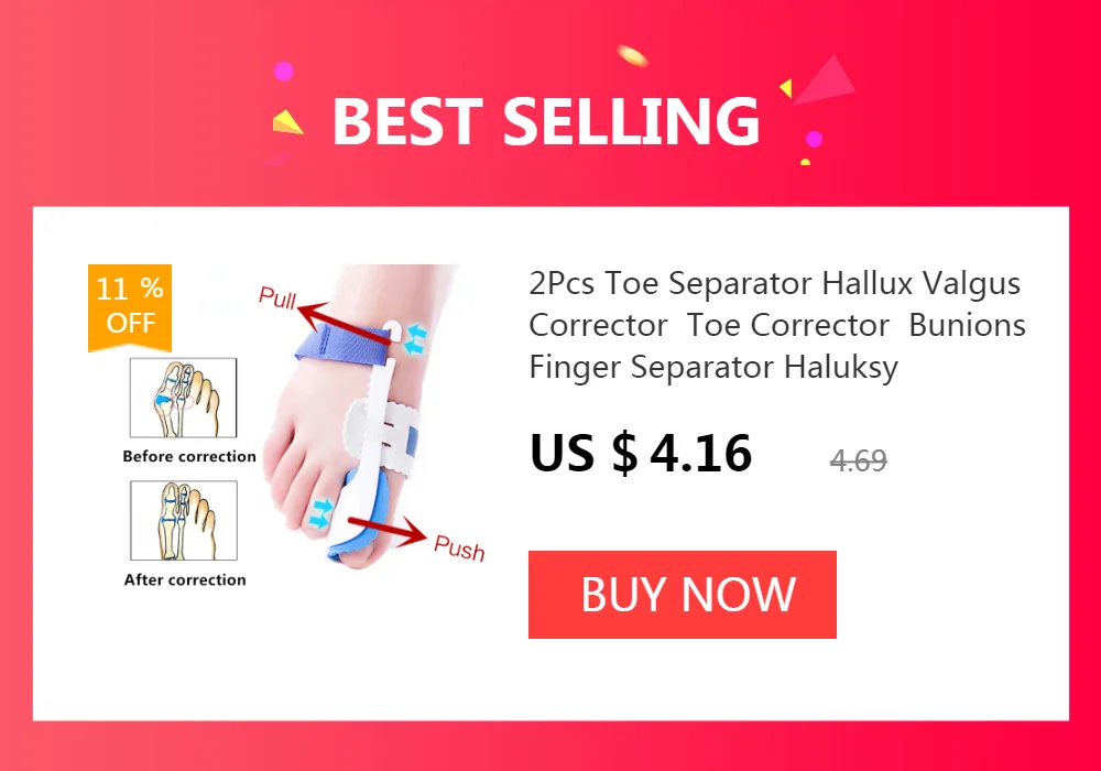 Silicone Bunion Corrector Toe Separator Bunions Toe Corrector Valgus  For Toe Haluksy  Finger Separator  Hallux Valgus Corrector
