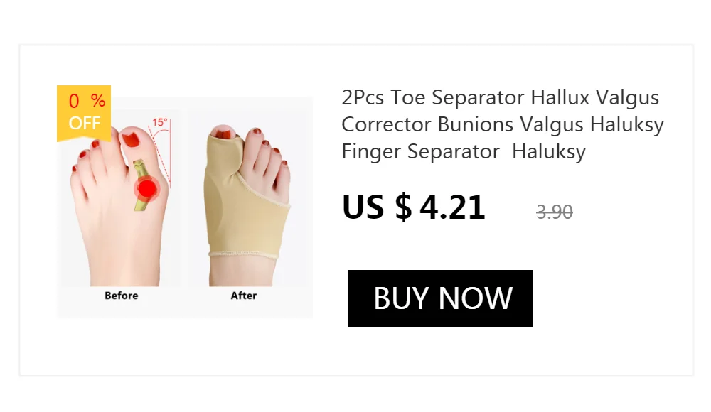 Silicone Bunion Corrector Toe Separator Bunions Toe Corrector Valgus  For Toe Haluksy  Finger Separator  Hallux Valgus Corrector