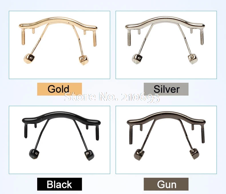 10pcs glasses nose pad arm metal rimless optical frame bridge nose pad holder eyewear accessory eyeglasses bridge Black Gold