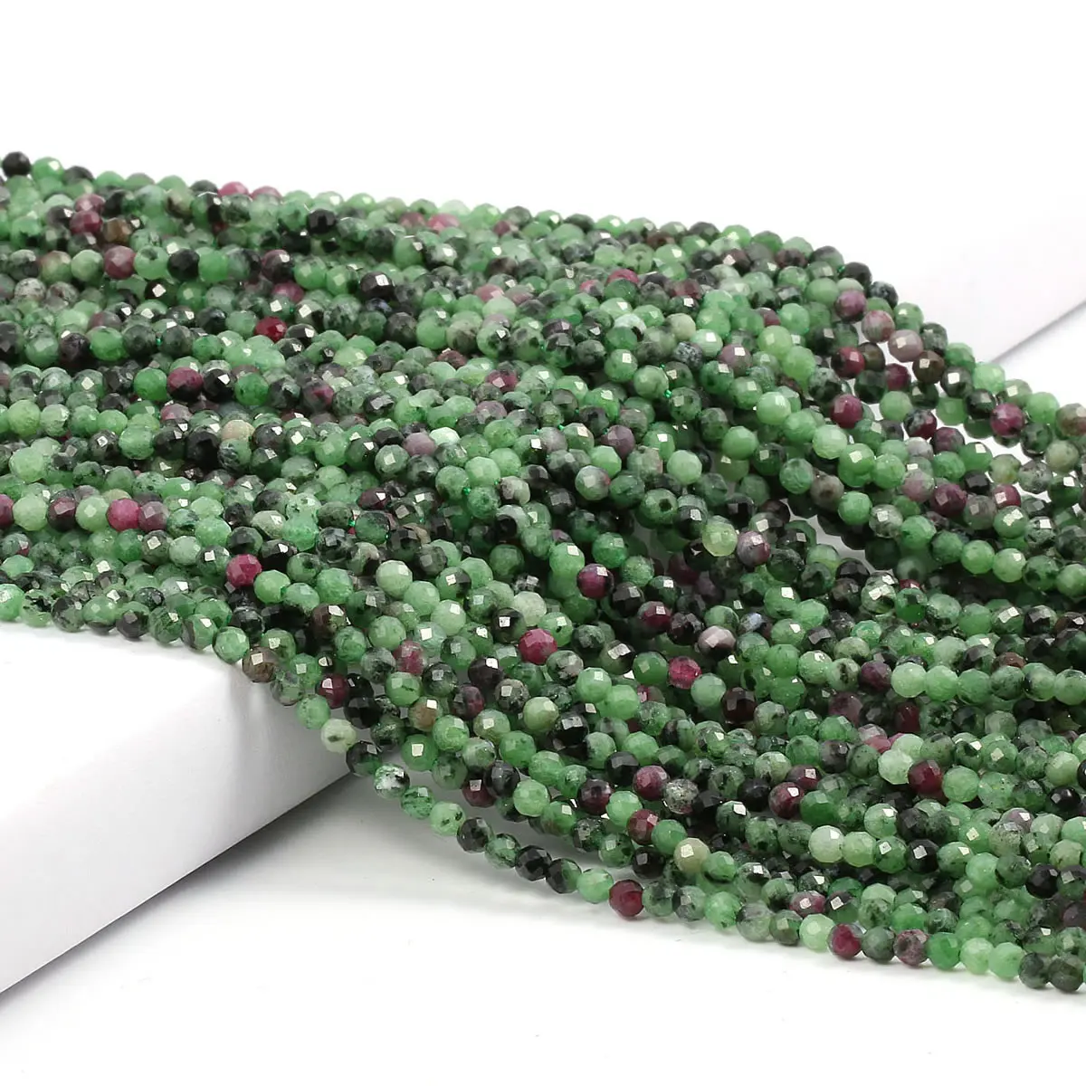 Natural Gem Stone Garnet Beaded 2 3mm Small Faceted Loose Beads for DIY Bracelet Necklace Jewelry Making Accessories 15''