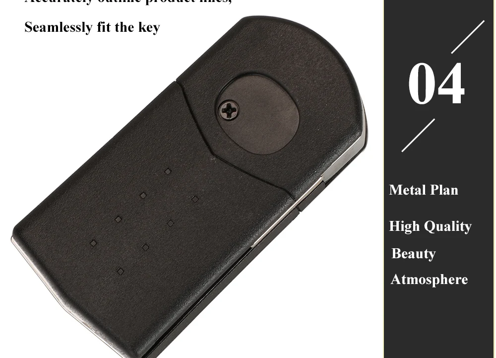 jingyuqin 2/3 Button Remote Key Fob Shell Case Folding Flip For Mazda 2 3 5 6 CX-7 / CX-9 / MX-5 With Uncut Blade Replacement