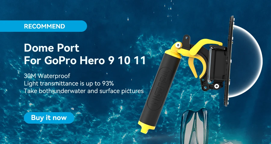 TELESIN 60M Waterproof Case For GoPro Hero 13 12 11 10 9 Underwater Diving Housing Cover With Dive Filter For Gopro Accessories