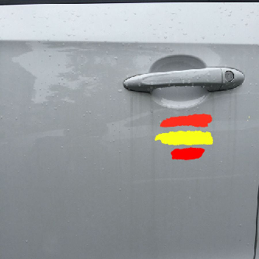 2 psc Creative Spanish Flag Vinyl Decal For Cars /Motorcycles/Bicycles Laptop Stickers Decoration
