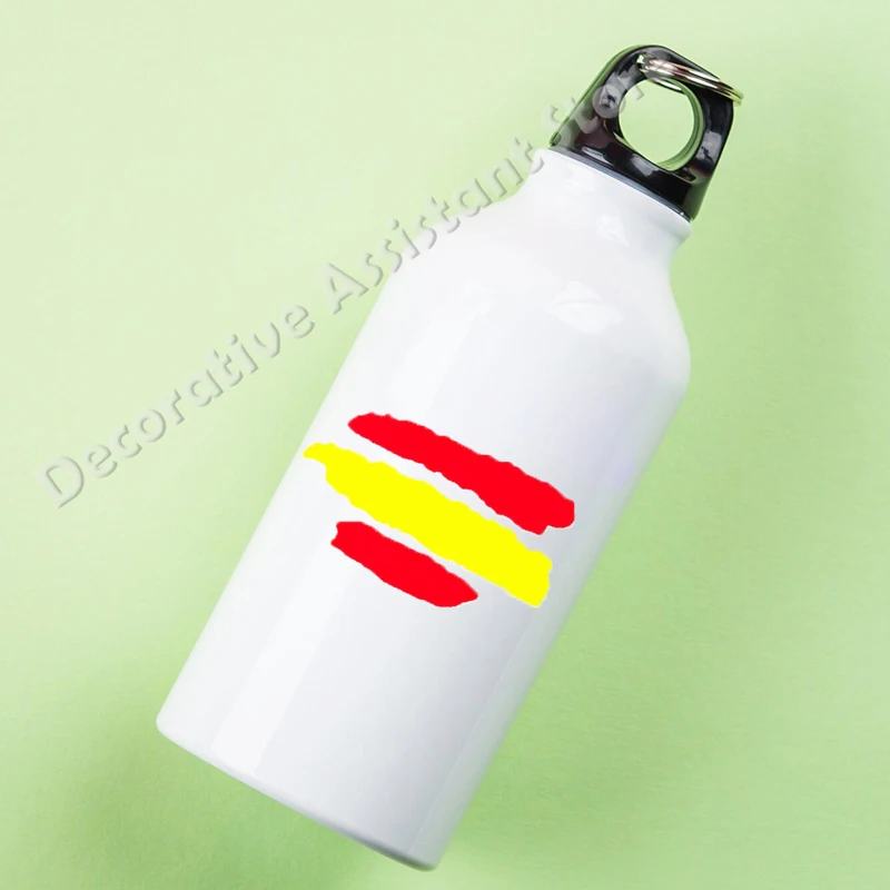 2 psc Creative Spanish Flag Vinyl Decal For Cars /Motorcycles/Bicycles Laptop Stickers Decoration