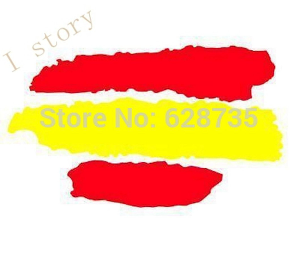 2 psc Creative Spanish Flag Vinyl Decal For Cars /Motorcycles/Bicycles Laptop Stickers Decoration