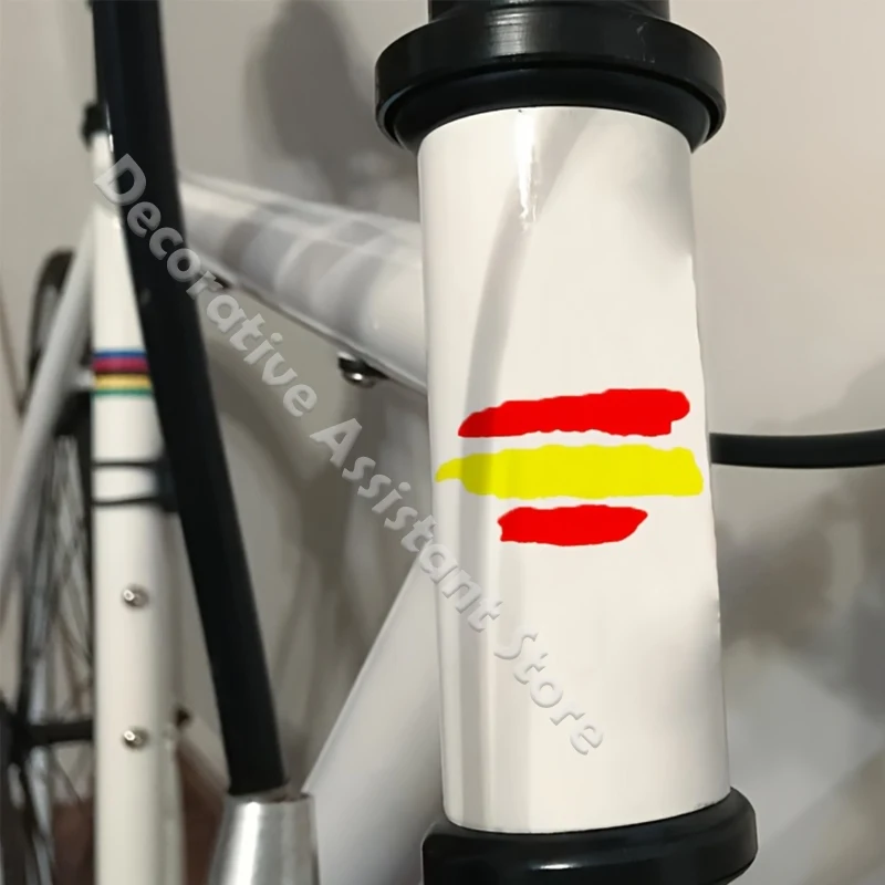 2 psc Creative Spanish Flag Vinyl Decal For Cars /Motorcycles/Bicycles Laptop Stickers Decoration