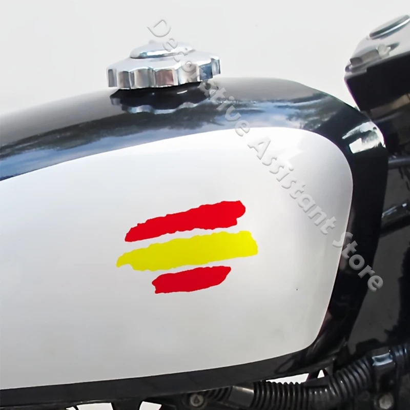 2 psc Creative Spanish Flag Vinyl Decal For Cars /Motorcycles/Bicycles Laptop Stickers Decoration