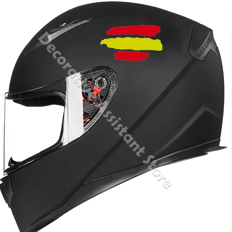 2 psc Creative Spanish Flag Vinyl Decal For Cars /Motorcycles/Bicycles Laptop Stickers Decoration
