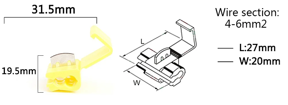 Wire Connector Scotch Lock Electric Quick Splice Terminals Crimp Non Destructive Without Breaking Cable Insulated Line AWG 22-10