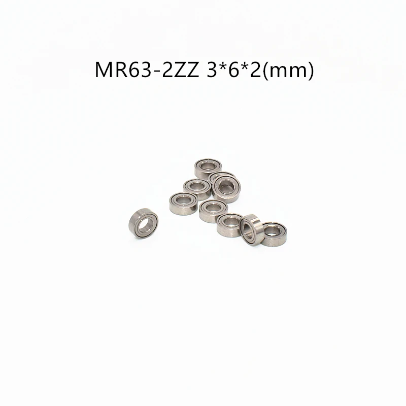 10pcs Miniature Metal Sealed Chrome Steel Bearings MR62ZZ MR72ZZ MR83ZZ MR93ZZ MR94ZZ MR104ZZ MR115ZZ MR126ZZ