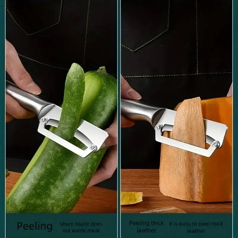 1PC Stainless Steel Flat Edge Peeler Potato Peeler Slicer Knife Watermelon/Melon Grater Kitchen Multi-Purpose Tool​