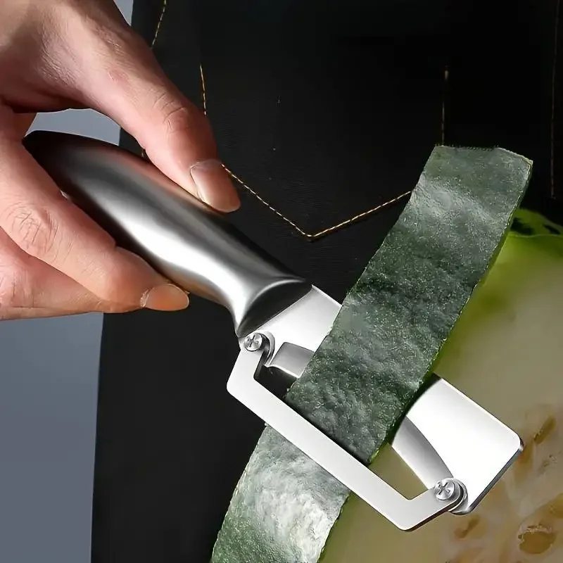 1PC Stainless Steel Flat Edge Peeler Potato Peeler Slicer Knife Watermelon/Melon Grater Kitchen Multi-Purpose Tool​