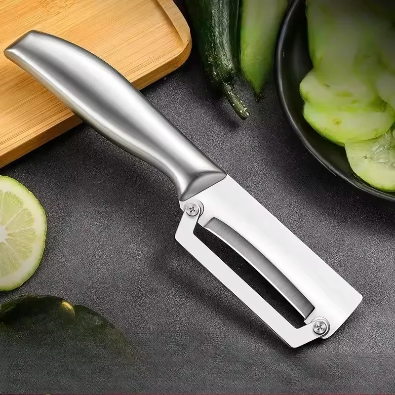 1PC Stainless Steel Flat Edge Peeler Potato Peeler Slicer Knife Watermelon/Melon Grater Kitchen Multi-Purpose Tool​